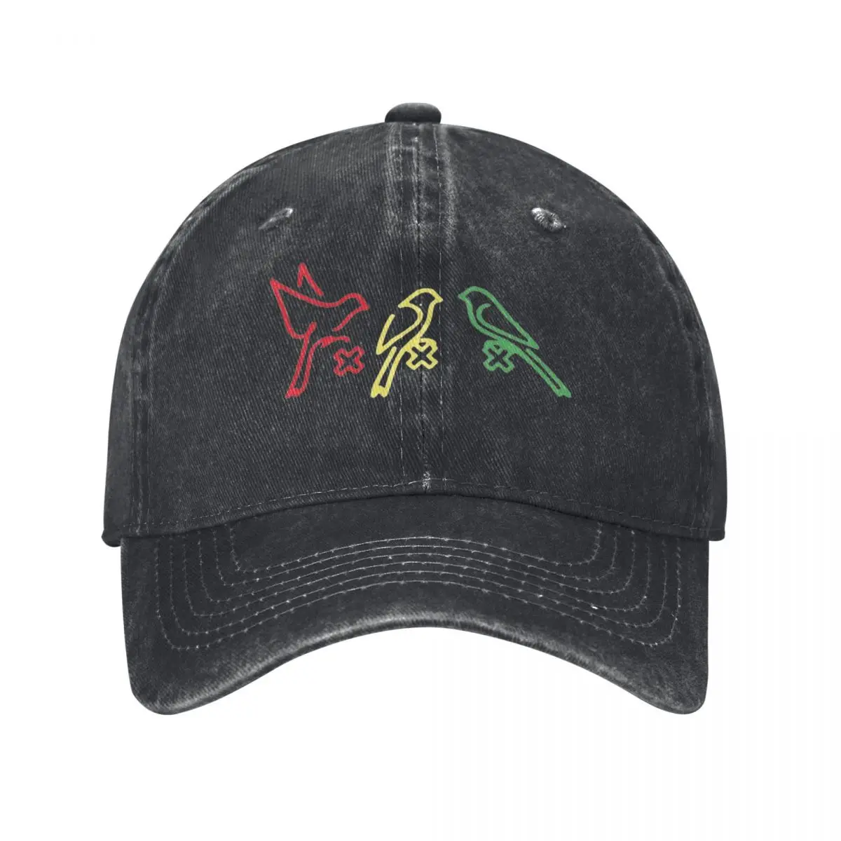 Get Up Stand Up Reggae Rasta Baseball Cap Vintage Distressed Denim Washed Bob Marley Snapback Hat Unisex Adjustable Fit Cap