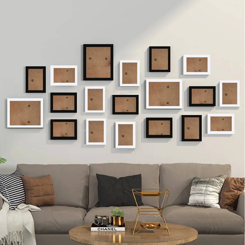 Marcos de madera para colgar en la pared, marco de fotografía clásico con  imagen de madera para decoración de foto de habitación y sala de estar, 14