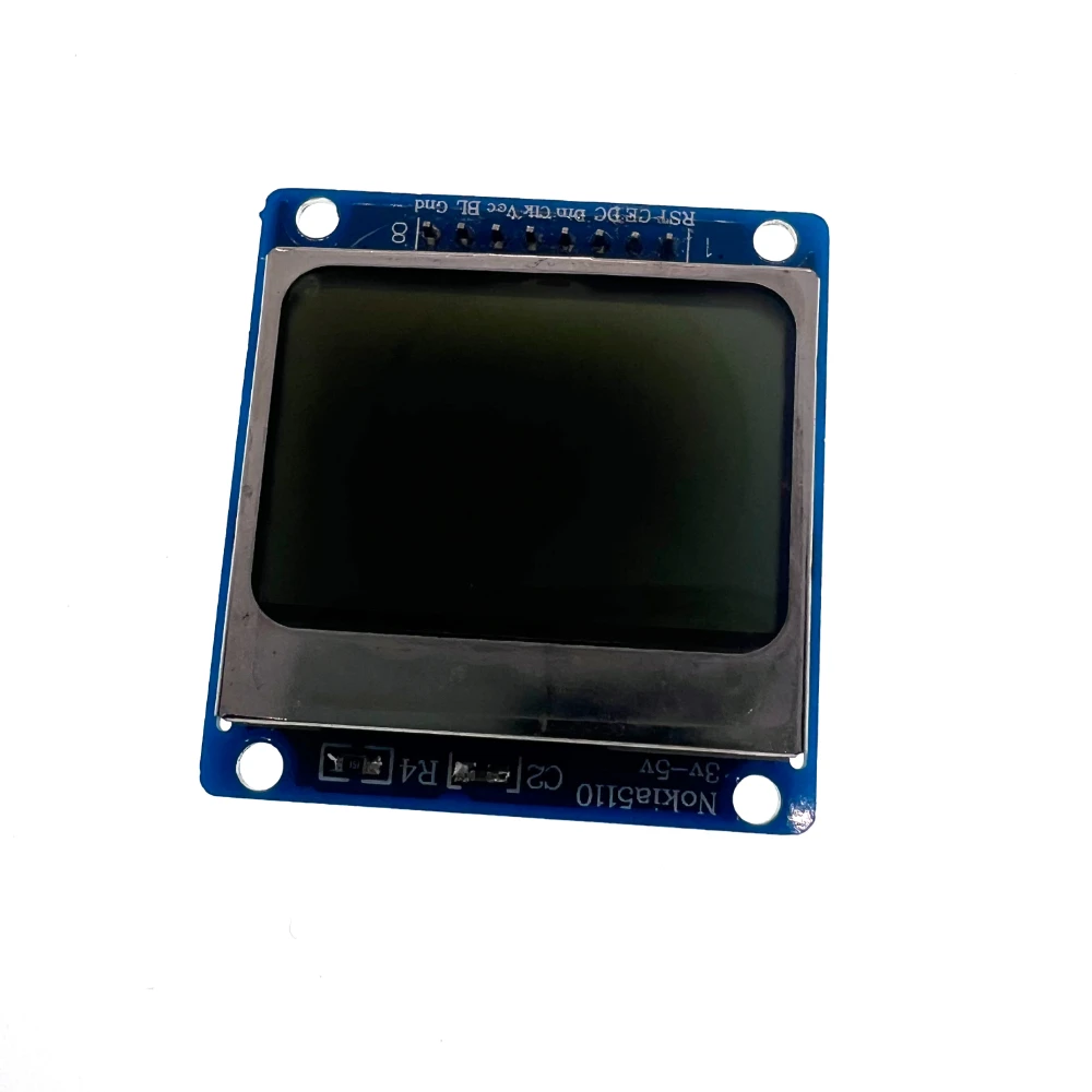 1 Pz Blu 84 X48 Nokia 5110 Modulo Lcd Con Retroilluminazione Blu Con Adattatore Pcb Per Arduino