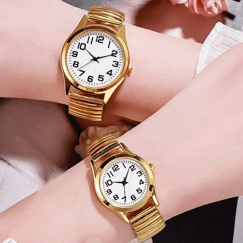 1PCs Quartz Watch Elastic Vintage Business Women Men Couple Bracelet Watches Party Office Gifts quartz watch womens watch fashion couple watches men automatic watches
