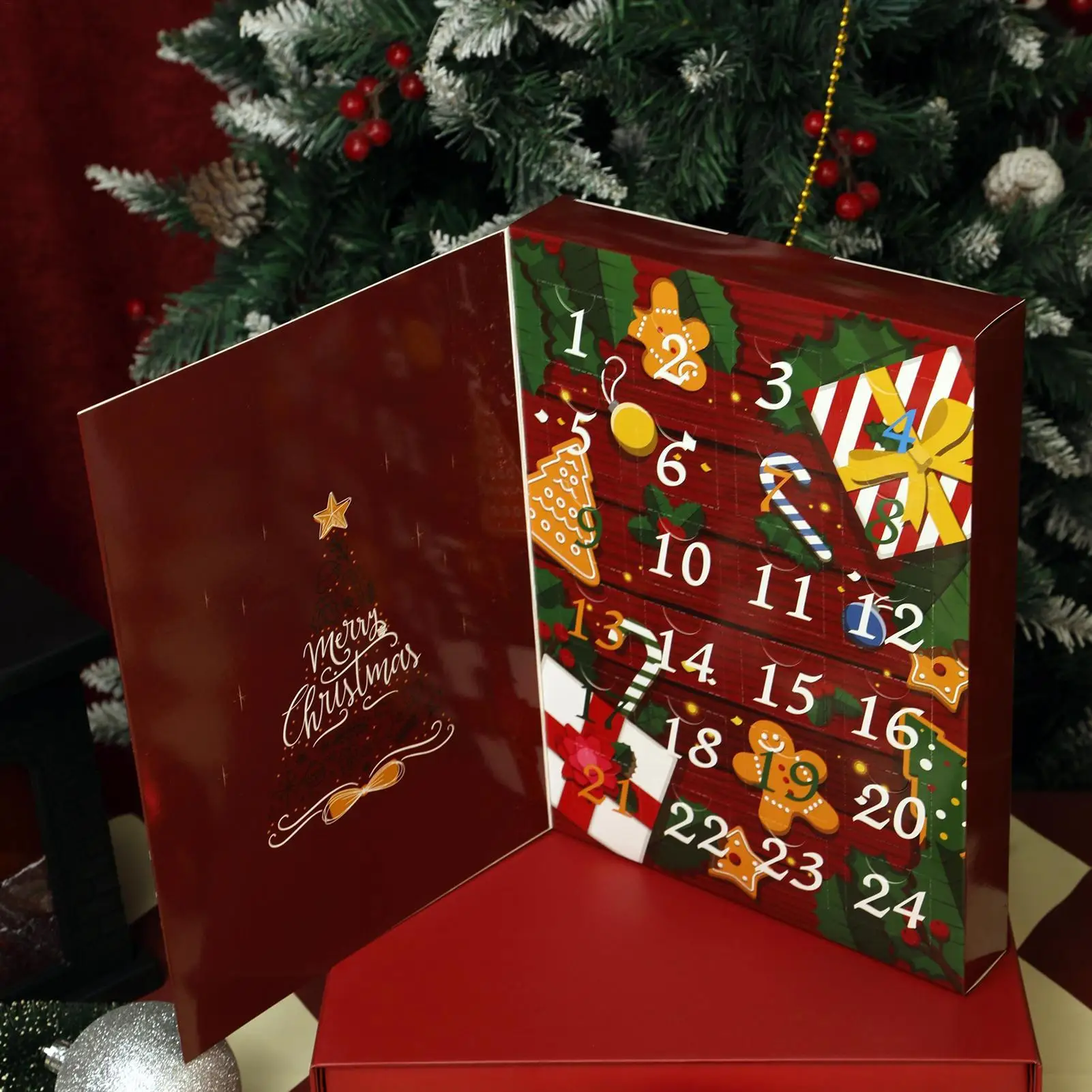 Christmas Advent Filling Box Fillable 24 Days Empty Kids Christmas Countdown Calendar for Birthdays Valentine's Day Children