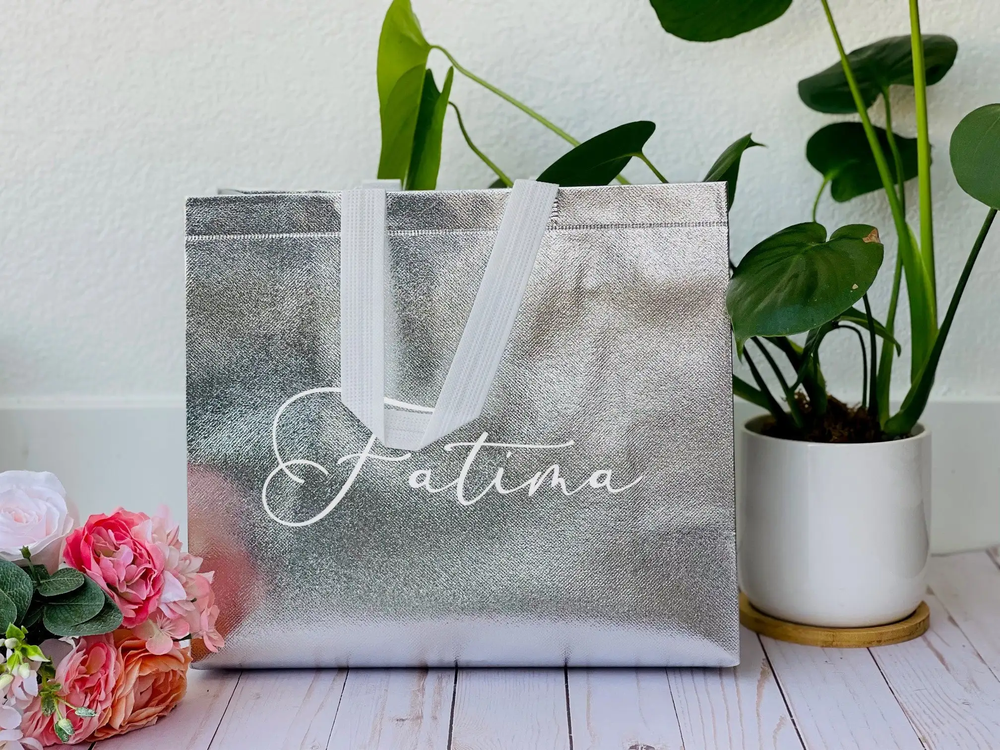 Customized Bridal Party Tote Bag - Personalized Bridesmaid & Bride Gift