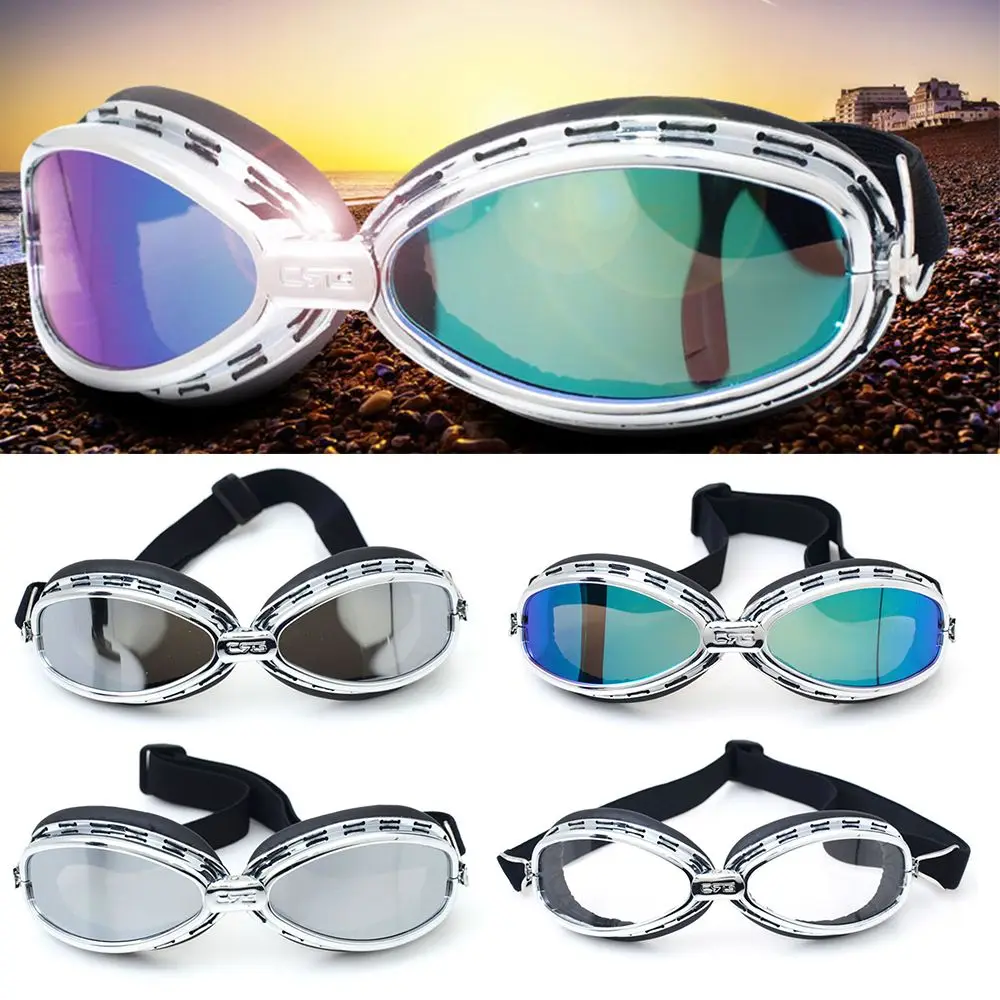 

Vintage Gafas Motorcycle Pilot Goggles Adjustable ATV Bike Motocross Protective Lenses Outdoor Sports Windproof Glasses