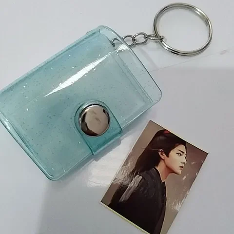 

20 Pockets Photo Album for Mini Photo Sticker Jelly Color Card Holder 2 Inch Photos Holder Portable Kawaii Keychain