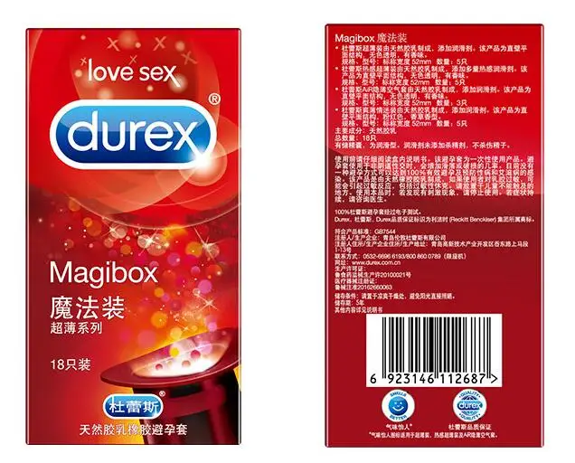 Durex 18pcs Condoms Ice Fire Mixed 4 Style Large Particle Sex Toys Thread Penis Sleeve Condom Delay Ejaculation Adult Products 3