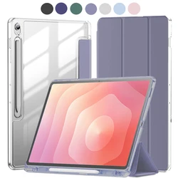 Clear Crystal Tablet Case with Pencil Holder - S10 Plus (TMYKL - Purple)