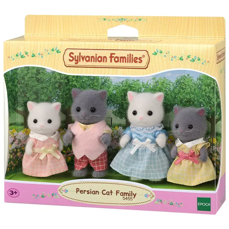 Sylvanian Families Persian Cat Family 4pcs Set Animal Toys Dolls Girl Gift New in Box 5455 2