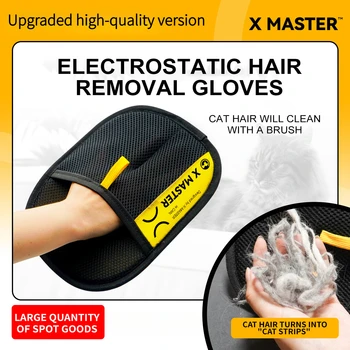 Pet Hair Removal Grooming Gloves – Static Fur Remover 1