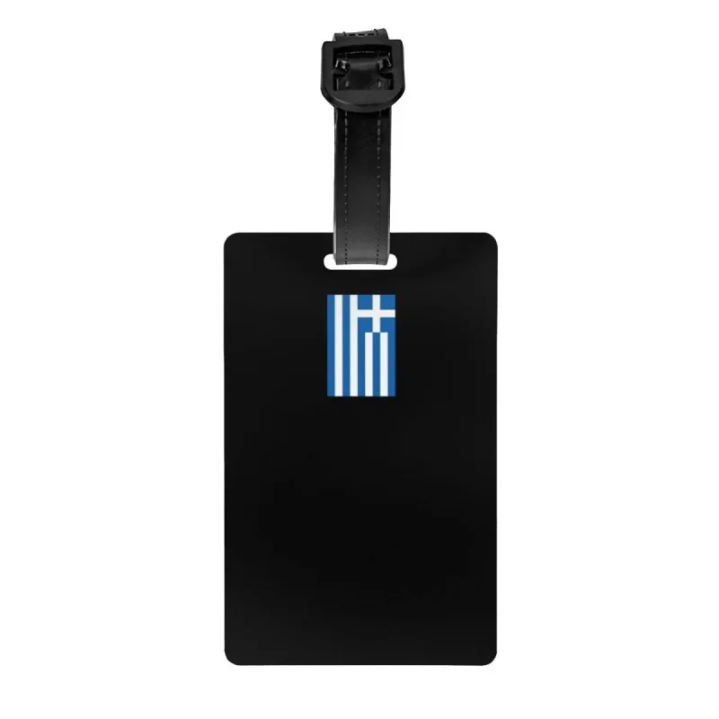 

Greece Flag Luggage Tag Custom Baggage Tags Privacy Cover ID Label
