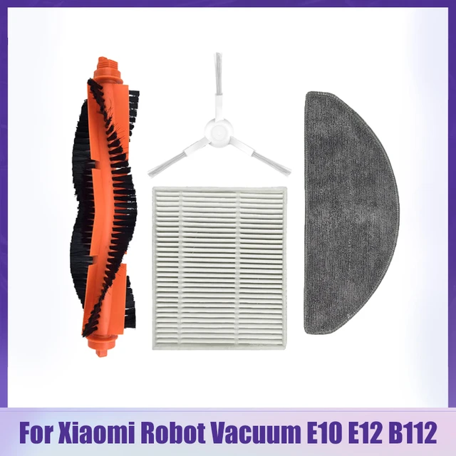 For Xiaomi Robot Vacuum E10,E12 Accessories Brushes B112 Vacuum Cleaner  Accessories Hepa Filter Mop Cloth Main Side Brush Set - AliExpress