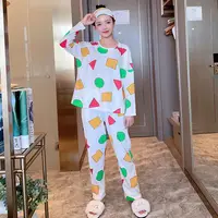 Pijama Sin Chan Man and Woman Pajama Sinchan Cotton Autumn Long-sleeved Trousers Sets Japanese Pajamas for Couples Man Sleepwear - Image 3