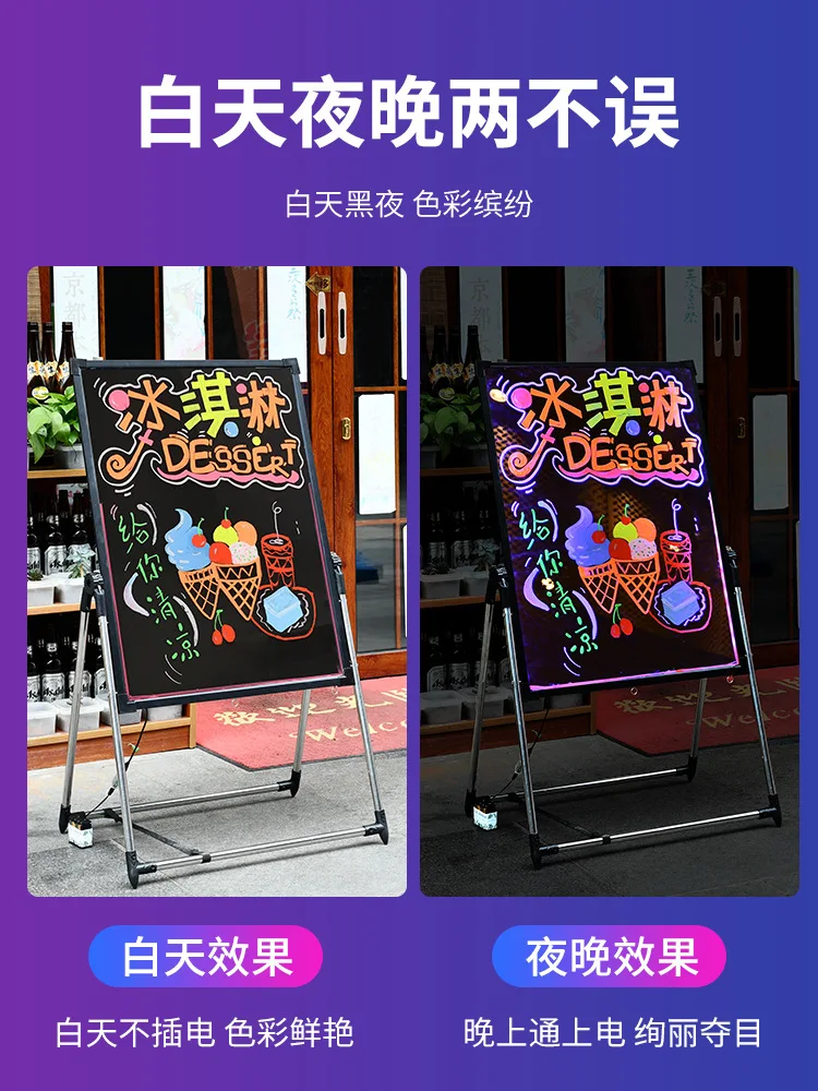 LED 전자 형광 보 빌보드, 칠판, 디스플레이 보드, 소형 칠판, 행잉 단면 스토어