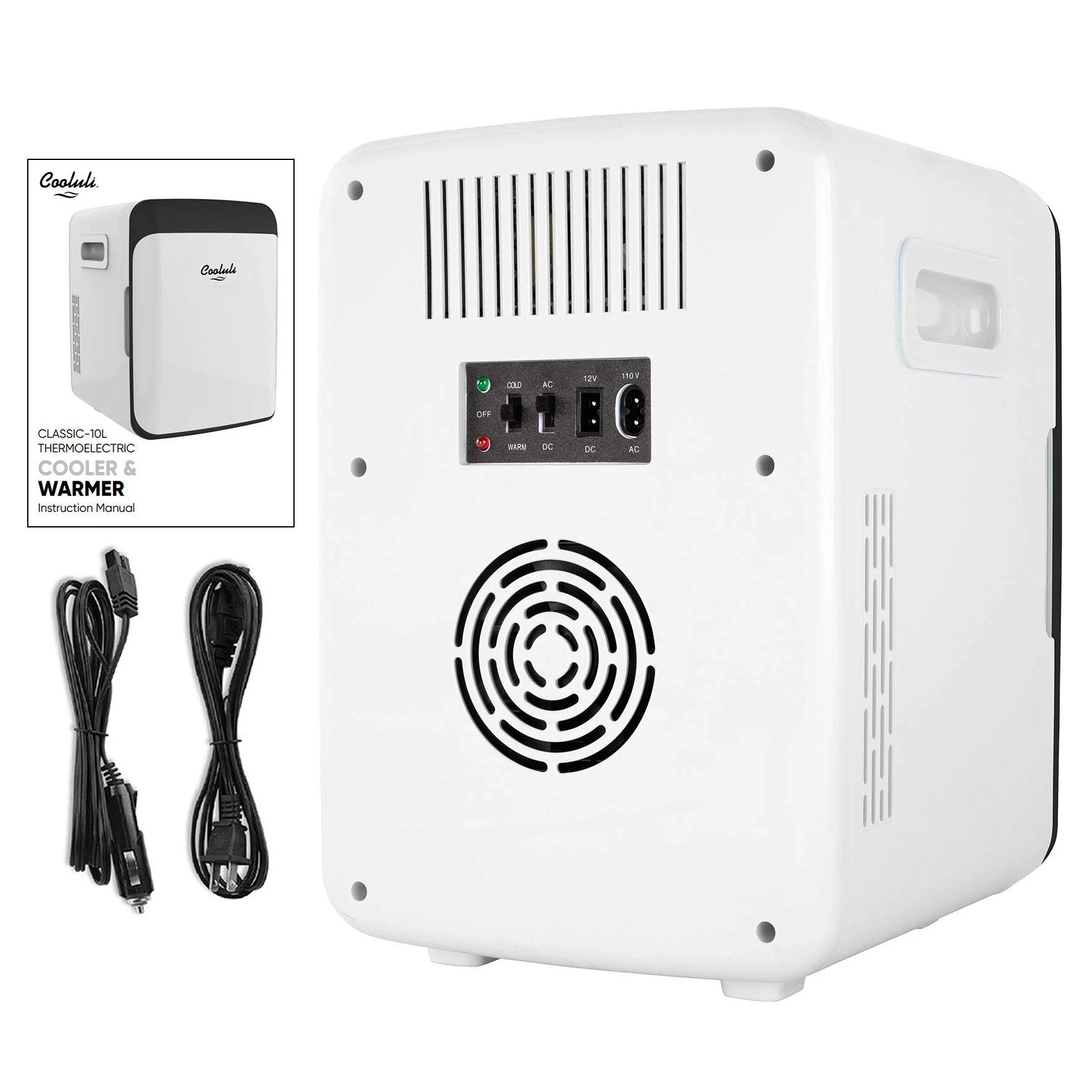 10L Mini Fridge for Bedroom-Car,Office Desk & College Dorm Room-12V Portable Cooler & Warmer for Food,Drinks,Skincare,Cosmetics