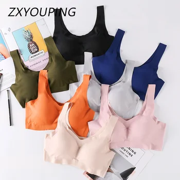 Women Seamless Bra Comfortable Underwear with Pads Comfortable Without Steel Ring Sleep Push Up Underwear Sexy Sports Bra 1