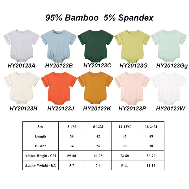 2025 Summer Newborn Baby Clothing Bamboo fiber casual Rompers 3-24M Infnat Boys Girls Jumpsuit Bebe Body Clothes Short Sleeve 3