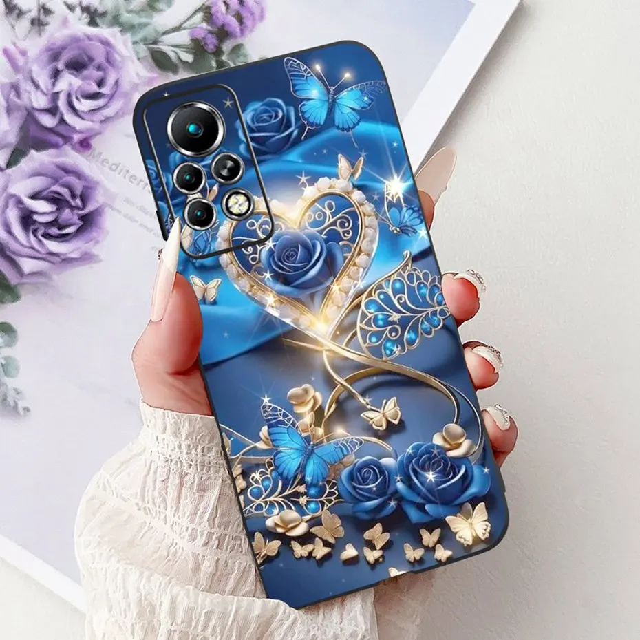 Sleek Black Silicone Soft Back Phone Case - New Design