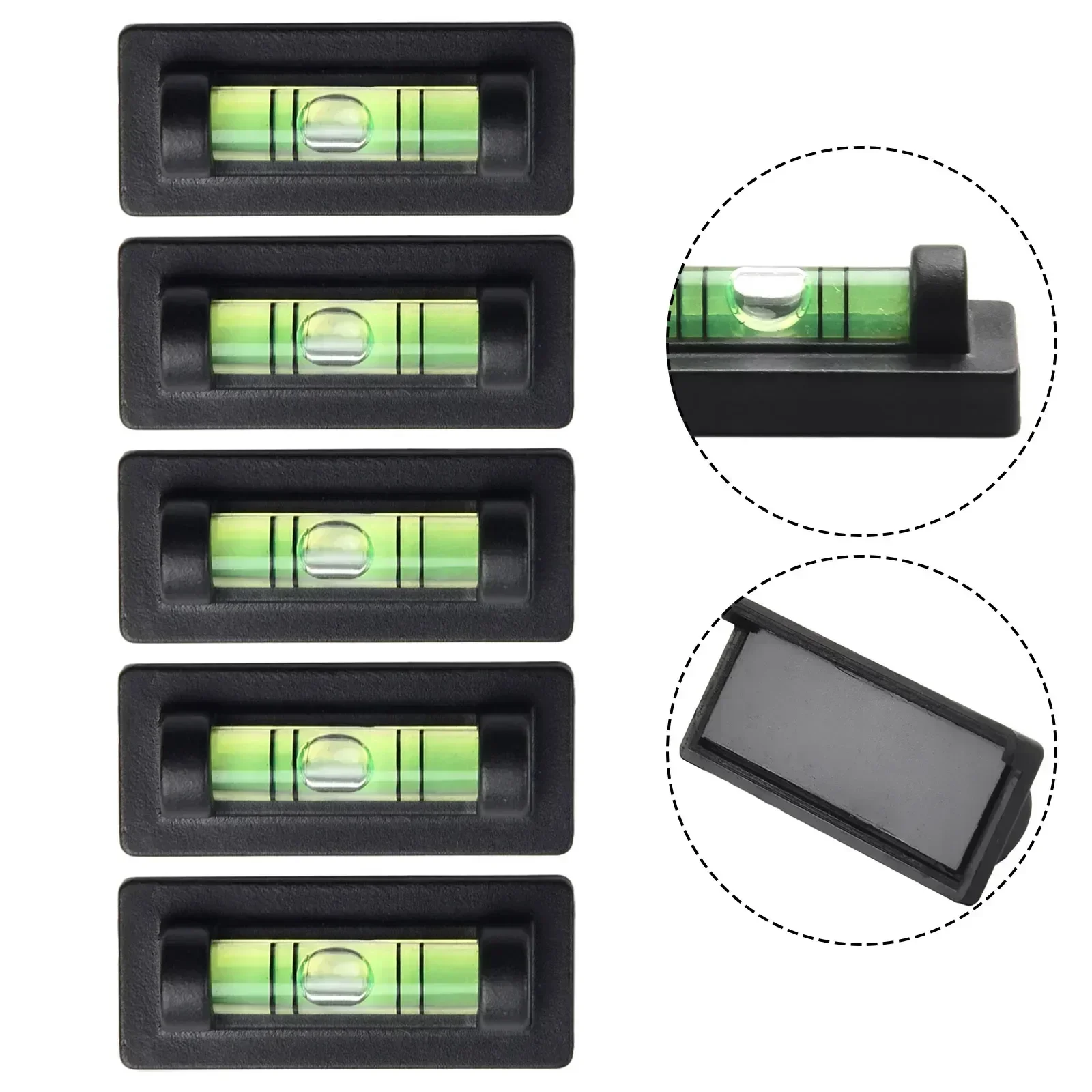 2pcs Magnetic Bubble Level With Magnetic Base 401712mm Double Line Indicator Level For Photo Frame Desk Measuring Tools 2