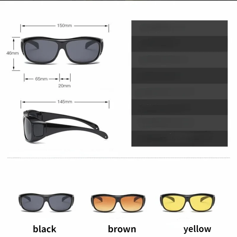Anti-Glare Night Vision Driver Goggles Fashion Sunglasses Cycling Goggles Night Driving Enhanced Light Glasses Car Accessries