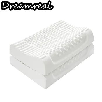 Dreamreal 천연 라텍스 베개, 목 교정, 척추 건강 관리, 정형 외과 베개, 마사지 베개, 40*60, 30*50