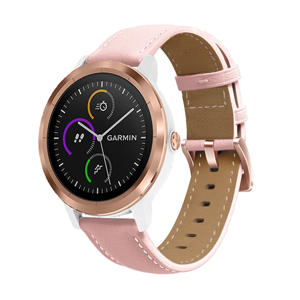 Premium 20mm Leather Smartwatch Strap - Classic Wristband