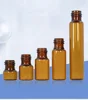5PC Amber Roller Ball Essential Glass Oil Bottle Empty Perfume Roller Ball Refillable Liquid Container 1/2/3/5/10ML Makeup Tools 5