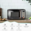 Retro Microwave Oven, SIMOE 0.7 Cu Ft Small Microwave with Defrost, 5 Micro Power, 8 Auto-cooking Set & Child Lock, Compact Micr 5
