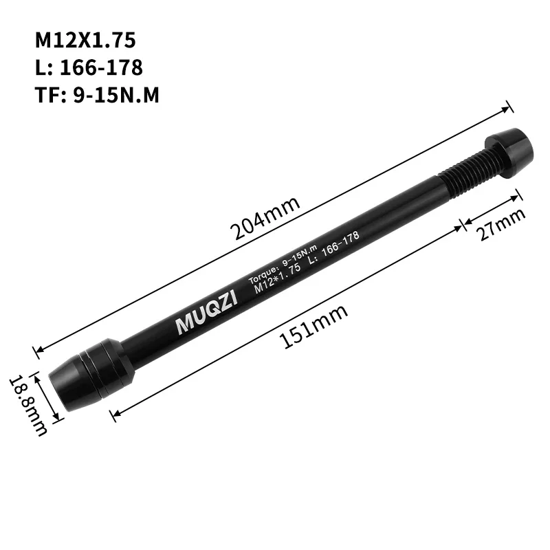 M12x1.75 166-178mm