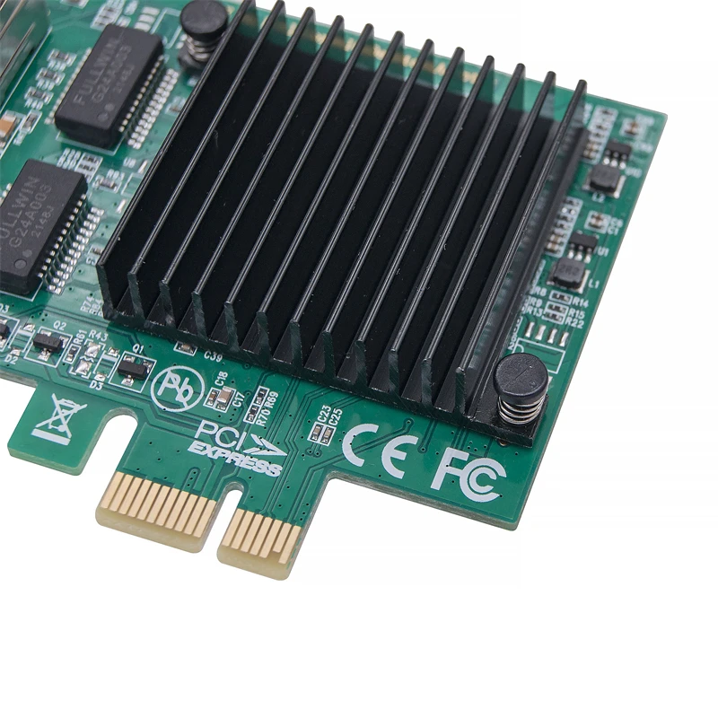 데스크탑 PC용 기가비트 이더넷 LAN 카드 네트워크 어댑터, 2 포트 RJ45-PCI Express X1 네트워크 카드, E1G42ET RTL8111F 칩, 1Gbps
