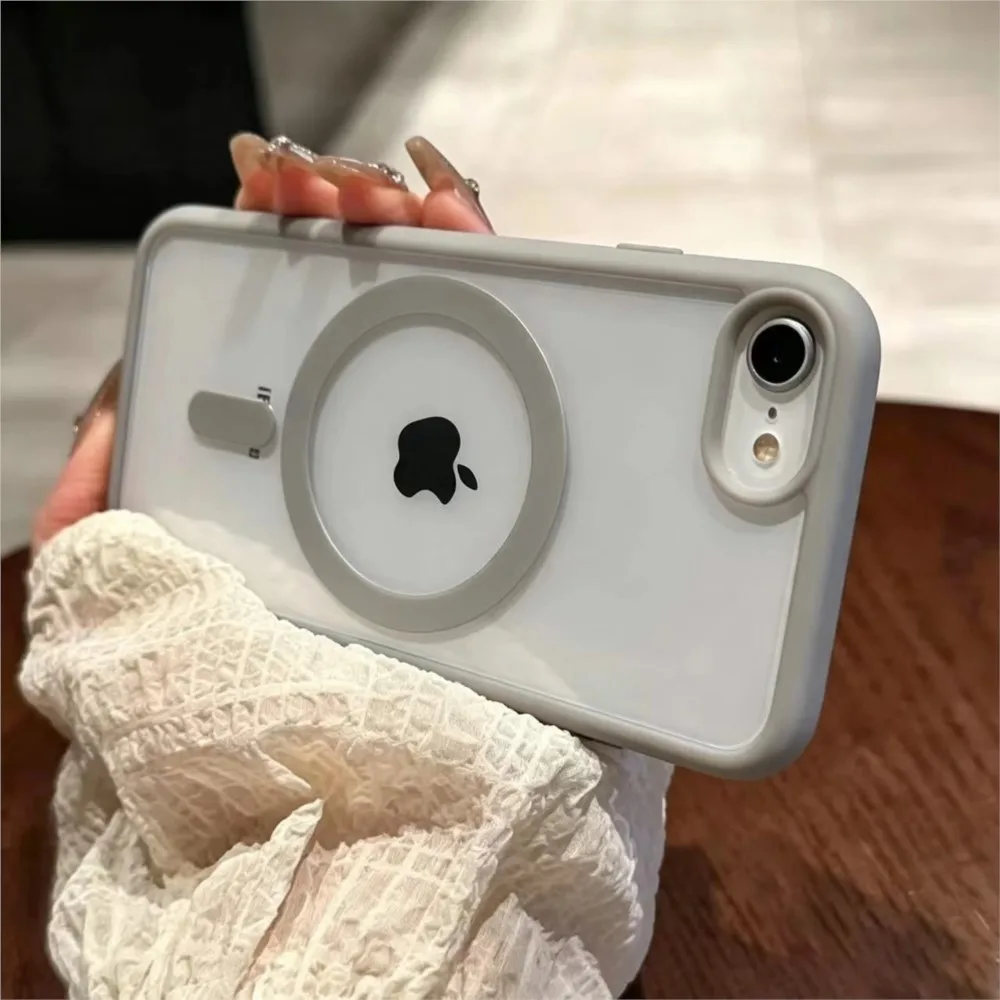 Magnetic Shockproof Clear Phone Case with Wireless Charging Compatibility