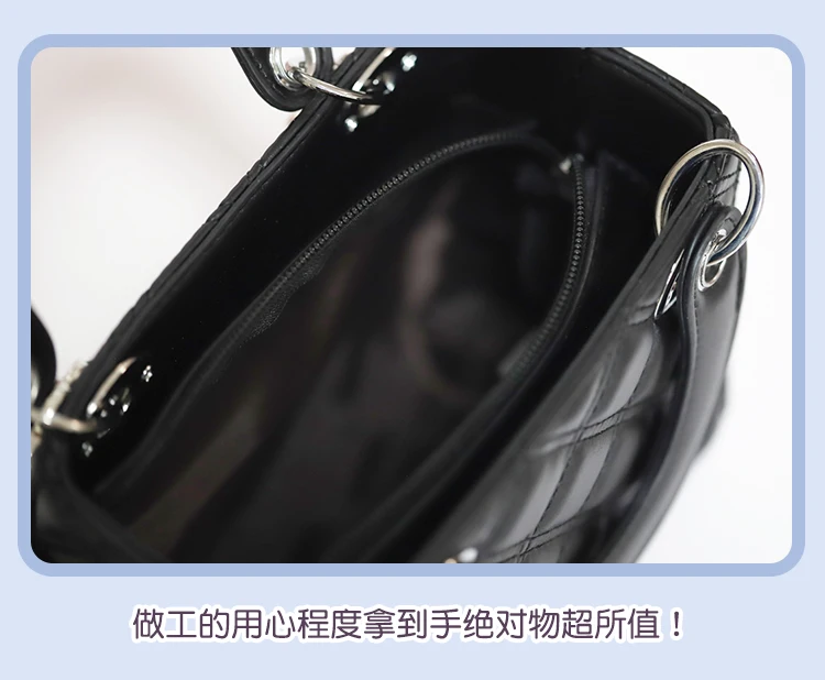Mine Mass-Produced Japanese Girl Hand Made Bag Bowknot Sweet Cool Diana Bag with Bag Pendant Ladies Small Leather Bags 6