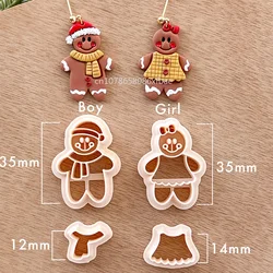 Set di Taglierine in Polymer Clay con Renne Festive e Babbo Natale per Craft Natalizi e Gioielli