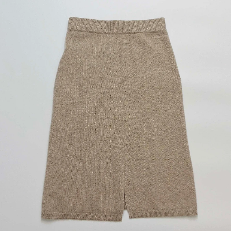 

2023 New Women Gold Gauze High Waist 100% Cashmere Sheath Skirt