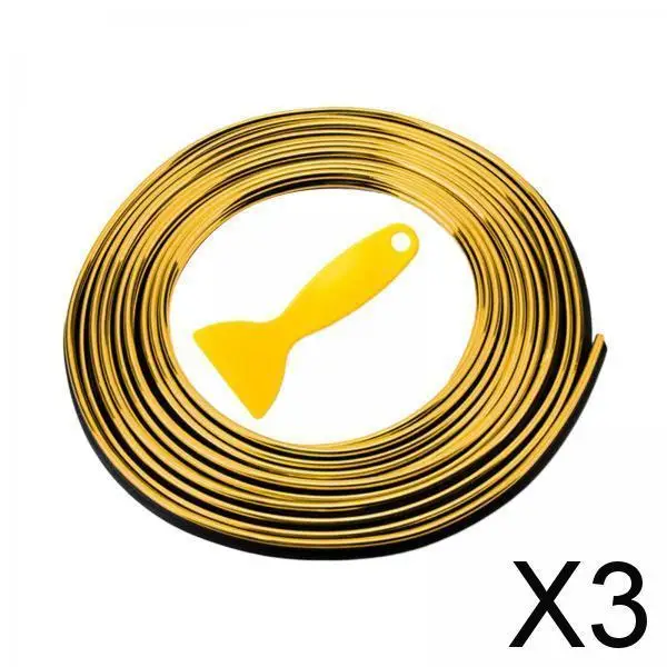 

2-4pack Universal Car Interior Strips Trim for Air Conditioner Vent Outlet Gold