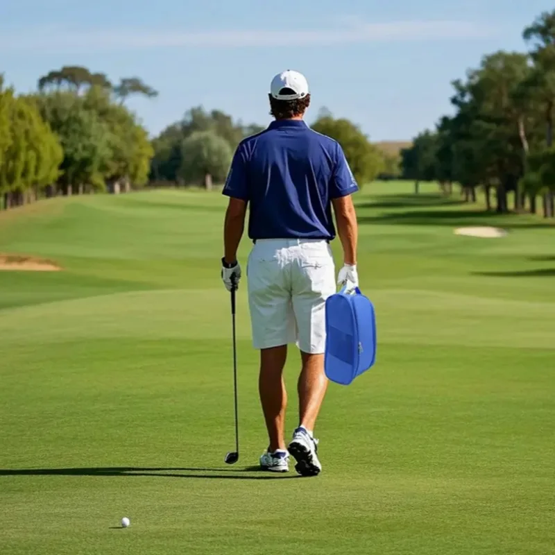 3-in-1 Portable Golf Shoe Bag - Lightweight Oxford Fabric Carrier with Ventilation for Football/Tennis Shoes, Dustproof