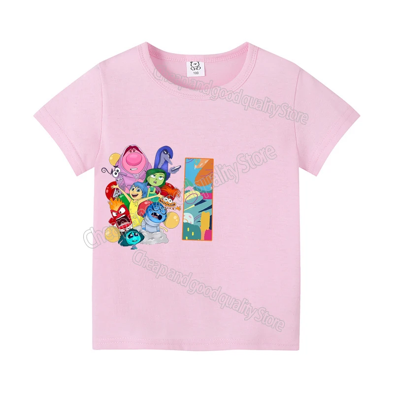 thumbnail image 1 of Camiseta con letras "Inside Out" para niños, playera con combinación de nombre, ropa informal Kawaii de dibujos animados, Tops Harajuku para niños y niñas, 2 letras A B C, 1 of 5