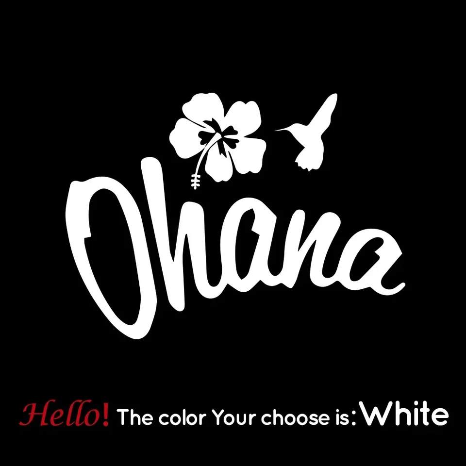 Personality Ohana Car Stickers Cars Decal PVC Sunscreen