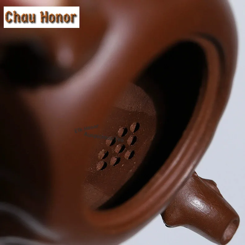 460ml Luxury Yixing Purple Clay Teapots Handmade Decal Pot Raw Ore Mud Tea Maker Kettle Zisha Tea Set Tableware Ornaments Gift