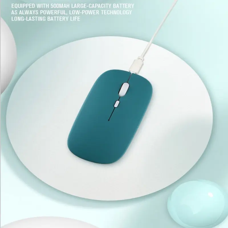 1 PC ITLY Rechargeable Wireless Bluetooth Mouse 2.4G USB Mice For Android Windows Tablet Laptop Notebook PC For IPAD Mobile