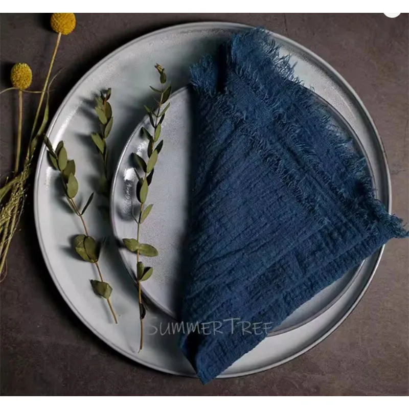 Large Cotton Gauze Napkins - Rustic Muslin Tea Towels for Wedding Decor