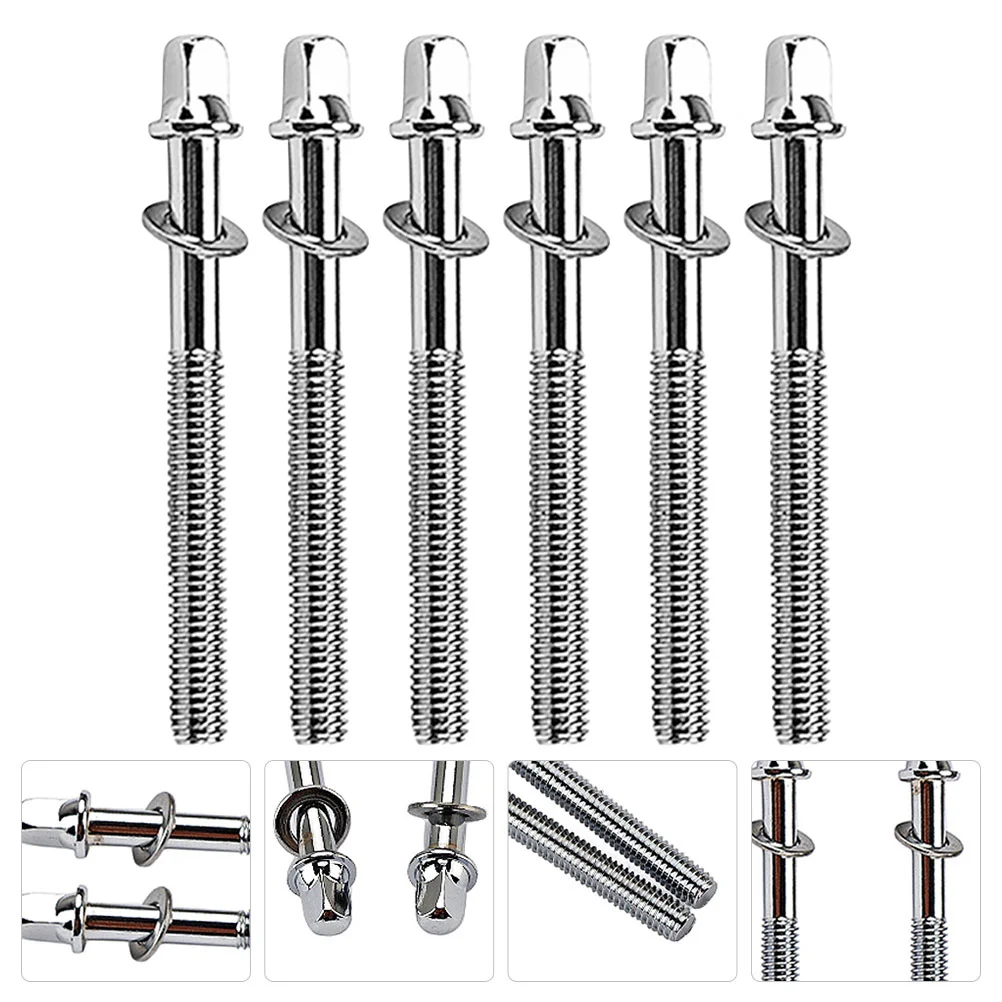 

6pcs Bass Jazz Snare Drum Screws Drum Parts Replacement Tension Lug Screws for Bass Drum