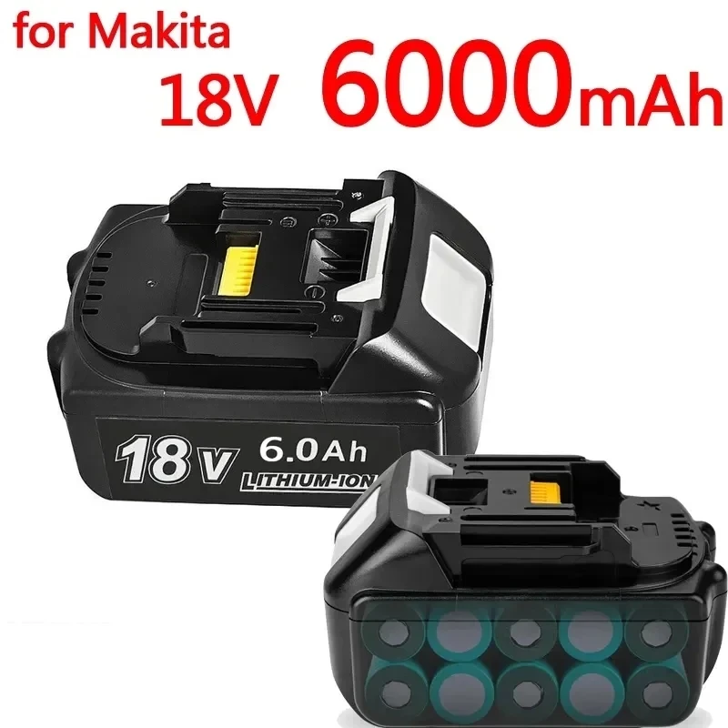 

for Makita 18V Battery 6000mAh Rechargeable Power Tools Battery 18V makita with LED Li-ion Replacement LXT BL1860B BL1860 BL1850