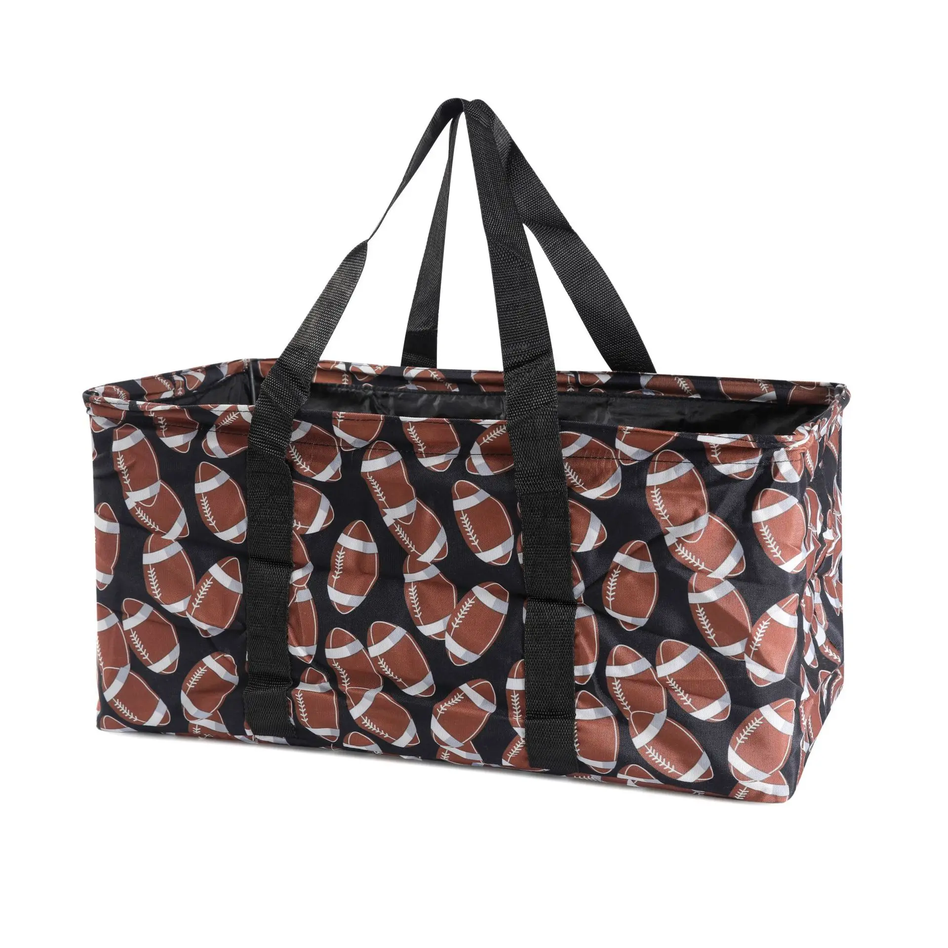 Fashion Ball Print Canvas Duffle Bags Women Soccer Pattern Weekend Luggage Bag Female Large Capacity Baseball Overnight Bag