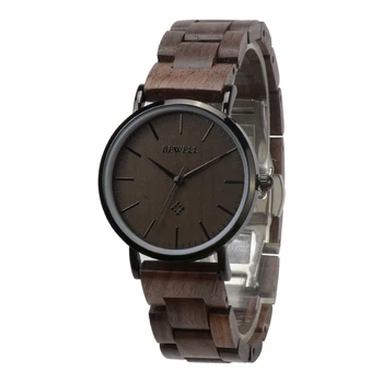 Orologi in Legno per Uomo e Donna, Sottili, Analogici al Quarzo, Minimalisti, Orologio da Polso per Coppie