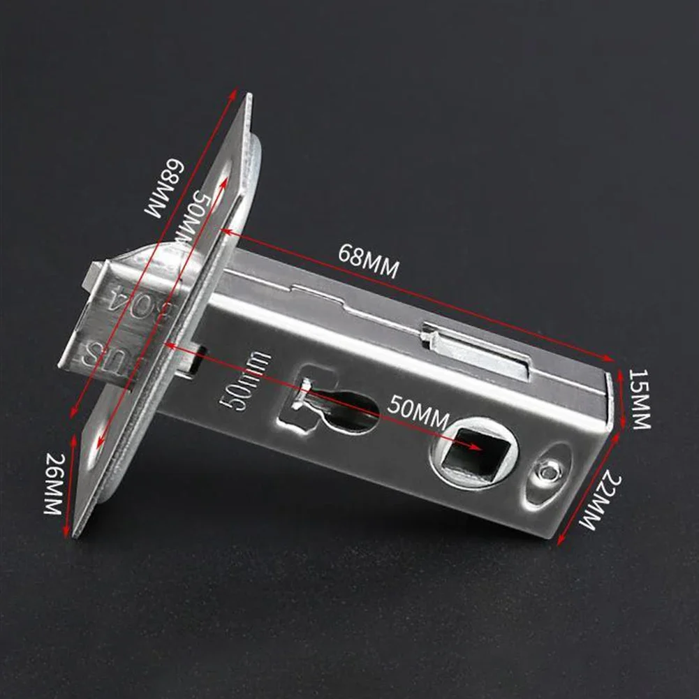Bathroom Lock Body Single Tongue Lock 35mm 40mm 45mm 50mm Stainless Steel Door Latch Tongue Bolt Hardware Accessory ﻿
