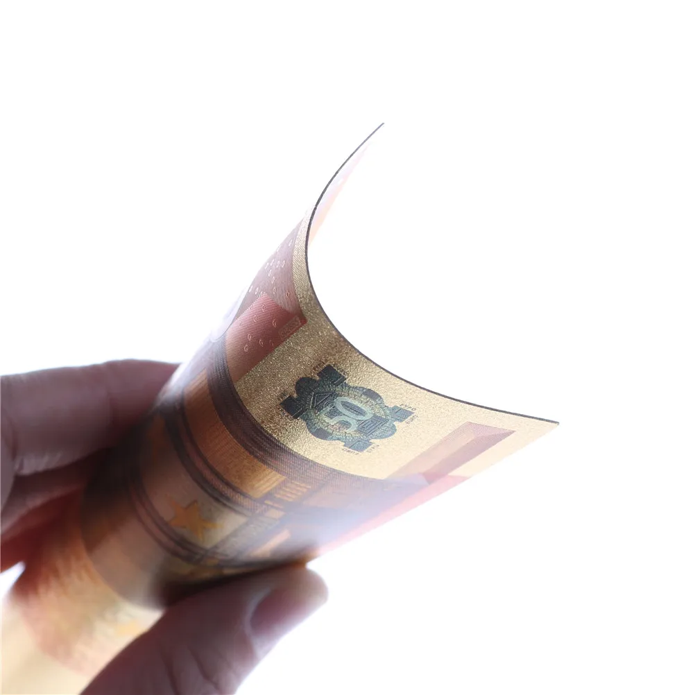 5/7/8/10Pcs Euro Commemorative Banknote Gold Foil Paper Money Crafts Collection Note Currency Collection commemorative banknotes gold plated banknote euro banknote ornament euro banknote crafts