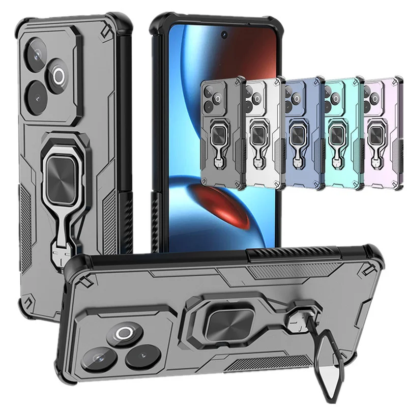 Lens Protection Kickstand Case with Magnetic Bracket and Ring Stand