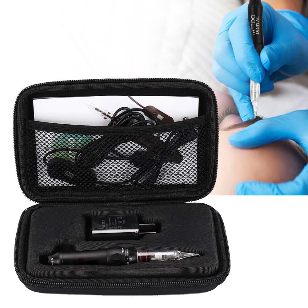 

Newest Professional Painless Tattoo Machine Typewriter For Permanent Makeup Eyebrows Microblading Pen Beauty Tattoo Machine Kits