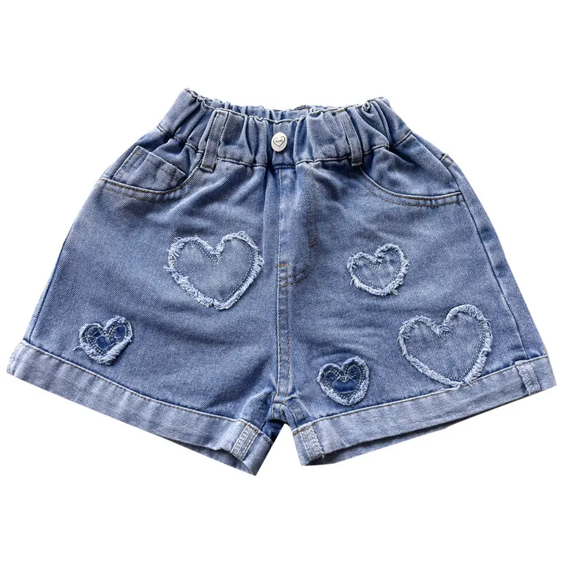 Girls Shorts with Heart Pattern High Waist Summer Hot Deals