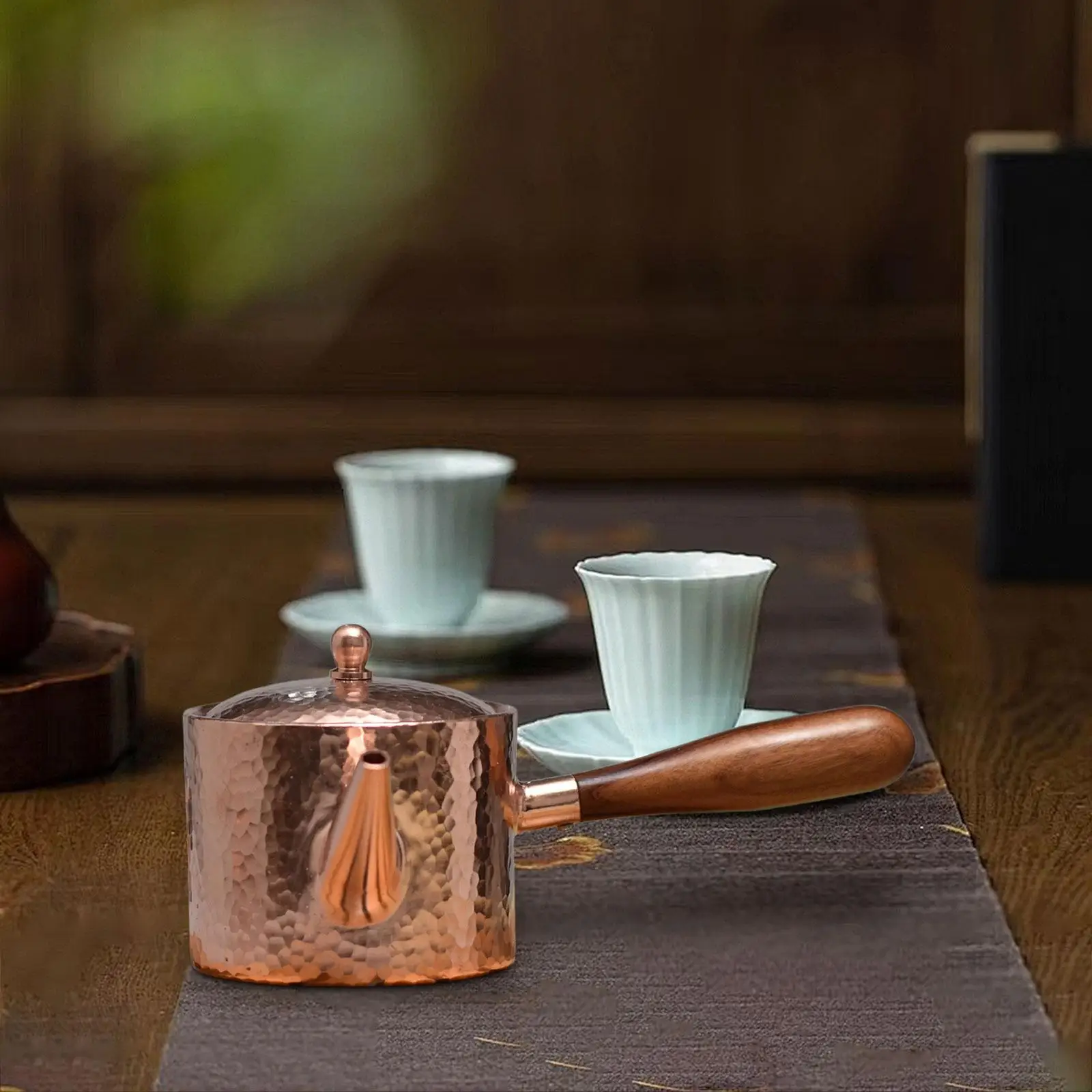 Copper Kettle 400ml Thickened Tea Kettle Milk Jug Tea Maker with Filter Teaware for Picnic Camping Tea House Restaurant Hotel Copper Kettle 400ml Thickened Tea Kettle Milk Jug Tea Maker with Filter Teaware for Picnic Camping Tea House Restaurant Hotel