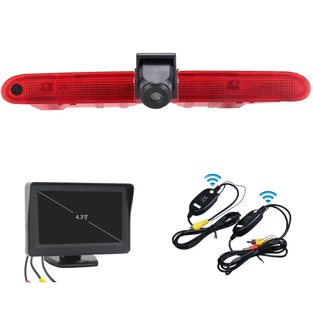 Telecamera Retromarcia Per Auto Con Monitor Da 4.3 "2.4Ghz Wireless Per Peugeot Partner Tepee Limousine Peugeot Rifter Opel Combo X19 Tour Van